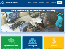 Tablet Screenshot of givingkidswings.org